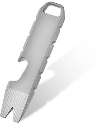 Titan EDC Brechstange, Mini Multifunktions Brecheisen, Kompakte EDC Multi Tool mit Flaschenöffnerschlüssel für Outdoor Multitool Camping Zubehör