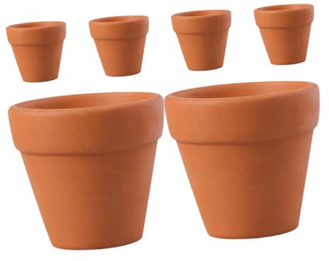 ERINGOGO 6piezas Macetas De Terracota Resistentes Macetas para Suculentas y Flores para Oficina