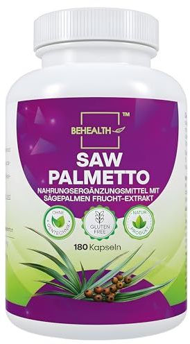 Saw Palmetto 320 mg Kapseln – Pflanzliche Rezeptur für Männer – Ohne künstliche Zusatzstoffe – 180 Kapseln – Laborgeprüft – Hergestellt in der EU