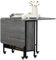 HOMCOM Tavolo da Pranzo Pieghevole, Tavolo a Ribalta per 4-6 Persone, Tavolo da Cucina Salvaspazio Moderno con Ripiano e 6 Ruote, in Metallo, 130x80x74 cm, Grigio