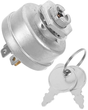 BESPORTBLE Zündschalterbaugruppe Für Rasenkarren Mit Sternzündschalter Zündrad Für Rasenmäher Ersatz Für Anlasserschalter Mit Schlüsseln Zündschalter Für Aufsitzmäher Aus Zinklegierung