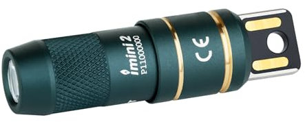 OLIGHT IMINI 2 Keychain Light 50 Lumens EDC Rechargeable Mini Torch, Magnetic Base Lamp with Integrated USB Plug, High Performance Compact LED Flashlight for Daily Carry (Dream Blue)