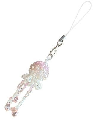 LIUZIKUN Abalorio para teléfono, Precioso Colgante de Medusa Hecho a Mano, abalorio para teléfono, Accesorio de Moda portátil para niñas, para móviles, Mujeres de Moda