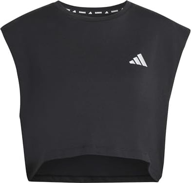adidas Damen Adi365 Running Essentials Crop Shirt, Black, L