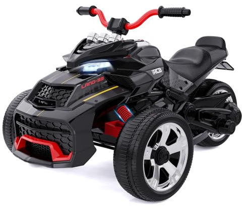 RCB 12V Kids Electric Motorbike, 2 Motors & 12 Inch electric dirt bike 3/8 km/h Speed Modes, Multi-Music, USB Port, Best Ride On Motorcycle Car for 3-8 Kids