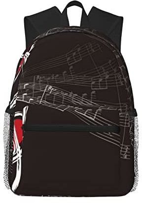 NUYFVG Laptop-Rucksack mit Kaktus-Sukkulenten-Rosen-Aufdruck, wasserdicht, stilvoll, Schulrucksack für Jungen und Mädchen, Höhen, Liebe und Musik, One size