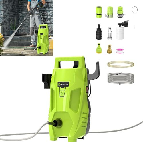 Stream Electric Pressure Washer, 2000W 55 Bar 300L/H Jet Washer Power with Adjustable Nozzle Accessory, Patio Cleaner for Car Garden Fences Yard