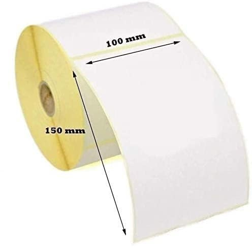 FERLABEL Etiketten auf Rolle für Thermodirektdruck, 100 x 150 mm, kompatibel mit allen Desktop-Druckern von Zebra, TSC, Godex, Citizen, Toshiba (500 Labels (1 Rolle))