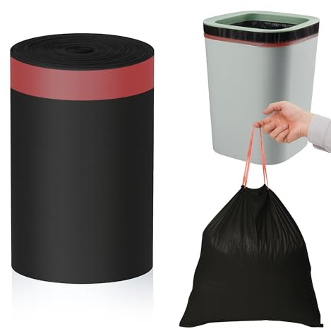 MakMeFre 30 Sacs Poubelles 100L 80x100cm Résistants Avec Liens Coulissants