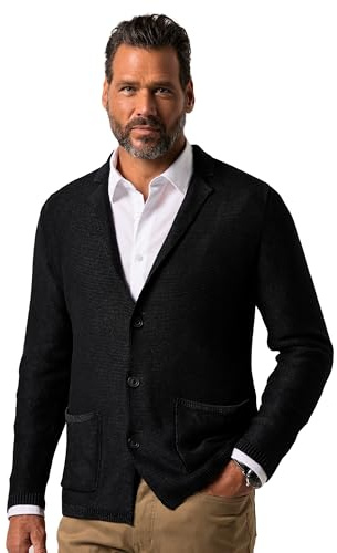 JP 1880 Cardigans pour Homme, Noir, 6XL