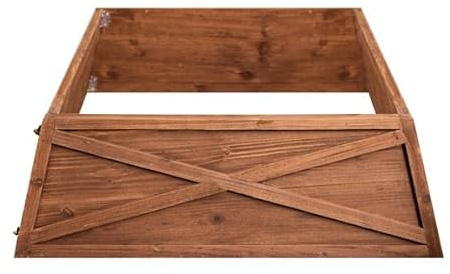 Christmas Tree World | Large Wooden Christmas Tree Skirt | Natural Brown | Stand diameter of less than 98cm