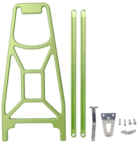 Aluminium Gepäckträger für Falträder kompatibel mit Brompton Pline Cline Modellen (Grün)