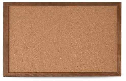 MG Design Pinnwand in Braun Holzrahmen 40 x 60 cm – Korktafel für Notizen, Fotos und Pläne für Zuhause, Büro und Schule