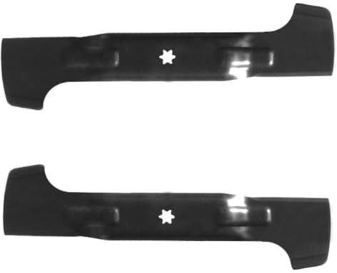 Mähmesser Satz 54 cm für Rasentraktor kompatibel mit MTD, Cub Cadet, Yard Man, Wolf, Gutbrod – 2-teilig links/rechts, Sternaufnahme 6-armig, Deck 42