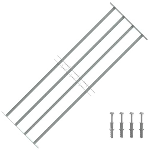 Genérico Reja de Seguridad Ajustable Ventana con 4 Barras 1000-1500 mm