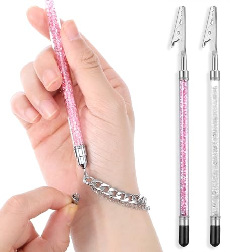 Ouligay 2PCS 2 in 1 Bracelet Helper Tool with Non-Slip Tips Bracelet Assistance Tool Quick Release Fastening Jewelry Clasp Helpers,Bracelet Assist Tool with Hook for Jewelry, Necklace