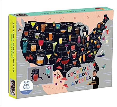 Cocktail Map Of The USA 1000 Piece Puzzle