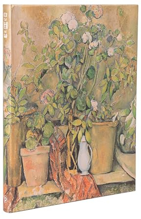 Cezanne’s Terracotta Pots and Flowers Ultra Lined Hardback Journal (Elastic Band Closure)