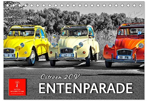 Citroën 2CV - Entenparade (Tischkalender 2026 DIN A5 quer), CALVENDO Monatskalender: Von der Bauernkutsche zum Kultobjekt. (CALVENDO Mobilitaet)