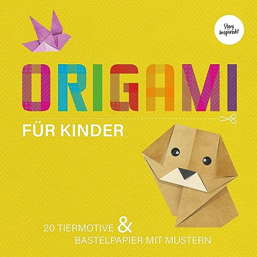 Origami für Kinder: 20 Tiermotive & Bastelpapier mit Mustern