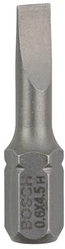 Bosch Professional Bit Extra-Hart für Längsschlitz-Schrauben (S0,6 x 4,5; Länge: 25 mm, 3 Stück), 2607001459