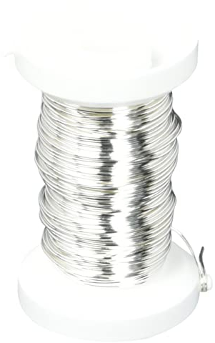 GLOREX Silberdraht 0,6 mm, 15 m Kupferkern versilbert, Draht, Silber, 9 x 8.69 x 3.2 cm