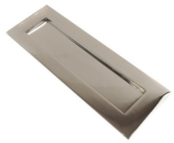 Victorian Letter Plate Polished Chrome 10x4