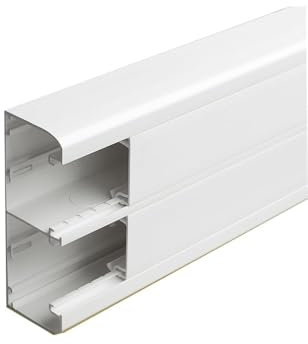 Legrand 075603 Goulotte 2 Compartiments à Clippage Direct Mosaic, 50x130mm de 2m Longueur, Blanc
