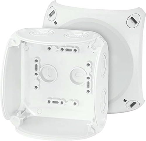 Hensel KF 0400 G Kabelabzweigkasten wetterfest IP66 ohne Klemme | Feuchtraumdose bis 4 qmm 3phasig, 6 qmm 1phasig, ohne Klemme, für Outdoor & Keller, grau