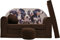 Pro Cosmo umwandelbares Kindersofa – perfekt zum Spielen und Schlafen – mit Abnehmbarer Matratze, Kissen und Pouf – 98x168x59 cm – leicht und einfach zusammenklappbar - K7 Braun - Welpen