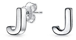 Personalisierte Abc Minimalistisch Geometrische Capital Bsperren Alphabet Buchstabe Initialee Ohrstecker Für Teenager Für Frauen .925 Sterling Silber