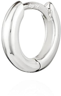 NKlaus Argento singolo vero 925 Sterling Silver Creole pieghevole per ciondolo 12mm 1891