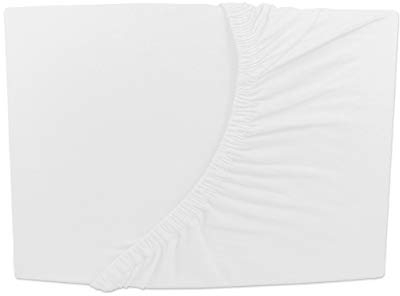 Topper Spannbettlaken - weiß/White/Blanc - 180x200-200x200 cm Jersey Boxspring-Bett Auflage