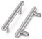 Probrico 5 Pack Brushed Nickel Stainless Steel Handles Kitchen Cabinet T Bar Handle Furniture Drawer Pulls Cuoboard Knobs PD201HSS76(76mm Hole centers/127mm Long) UK Domestic Delivery