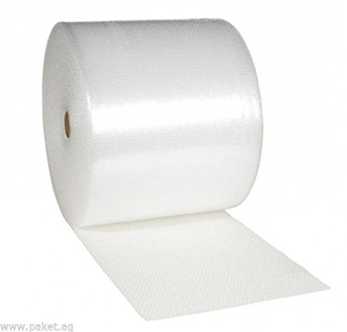 Paket AG Luftpolsterfolie 500 mm x 50 m, Polyethylen, Noppenfolie, Verpackungsmaterial, Weiß