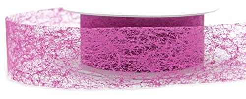 Dekoband VLIES Fuchsia 50 m x 4 cm (Rolle) (0,32€/m) Vliesband Dekovlies 40 mm Geschenkband Tischdeko Hochzeit Kartengestaltung Basteln