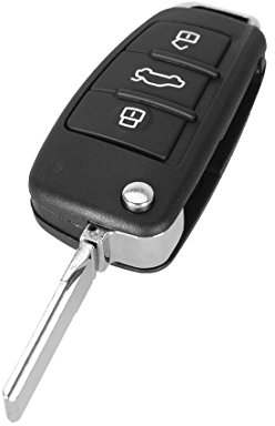 Carcasa Llave para Audi A1 A3 A4 A6 Q3 Q7 R8 RS4 S3 S4 S6 TT | 3 Botones | Mando a Distancia