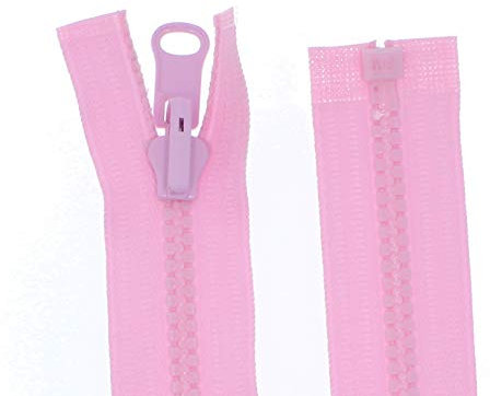 zipworld Wende - Reißverschluss Kunststoff Zähne teilbar 5-6mm WPZ rosa - 134 (40cm)