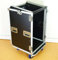 Tego Pro 27203 Winkelrack 16/8 HE PROFI - 19 Kombi Case 8 HE oben / 16 HE unten, L-Rack, DJ Rack mit 100 mm Blue Wheels Rollen