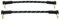 Fender 990820087 Deluxe Serie Patch Cable - 6 inch – ANG/ANG - Pack of 2 - Black Tweed