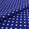 Stoff Meterware Punkte 7 mm Baumwolle - 1 Meter, Schadstoffgeprüft, Gepunktet, Tupfen, Dots, Baumwollstoff, Kinderstoff, Dekostoff, Karneval, Fasching, Kostüme (Weiß auf Blau)