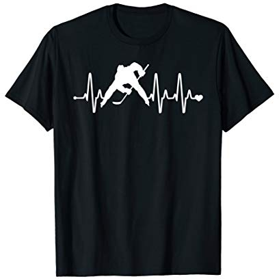Ice Hockey Heartbeat - Funny Ice Hockey Player T-Shirt