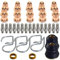 AWLOLWA 37 Stück Plasmaschneider Taschenlampe S45 Zubehör Kit PR0010 Elektroden PD0116-08 Düsenspitzen Abstandshalter Führung Haltekappe Gasdiffusor CV0010 Verbrauchsmaterialien für S45 Taschenlampe
