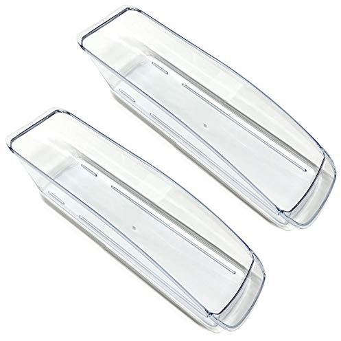 HAC24 2er Set Kühlschrank Korb Transparent Aufbewahrungsbehälter Organizer Kühlschrankbox Gemüse Obst Gefrierschrank Schubladenkorb 33 x 7,5 cm