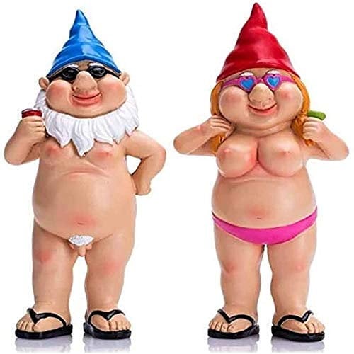 SUMPIGGER Garden Gnome Statue Peeing Gnome Naughty Garden Gnome Funny Naked Gnome Statue Garden Goblin-Art Decoration for Lawn Ornaments Indoor or Outdoor Garden Decorations