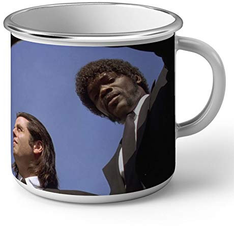 Samuel L. Jackson and John Travolta Pulp Fiction Star Cinema Comedy Enamelled Metal Mug