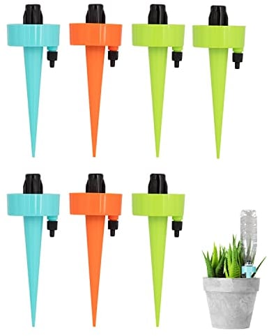 7 Pieces Automatic Drip Irrigation System Kit, Adjustable Speed Plant Watering Unit, Ideal Indoor and Outdoor Watering Equipment, Suitable for Watering Bon