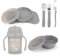 Twistshake All-In-Need Mealtime Kit de Vajilla, 7 st - 1x Mantel Individual Placa, 1x Plato, 1x Cuenco, 3x Cubiertos de Acero Inoxidable, 1x Mini Cup, 6+ Meses, Unisexo, 1012.8 grams