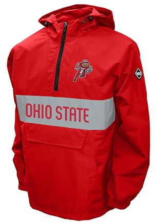 Franchise Club Mens College Alpha Anorak Jacket (Ohio State Buckeyes, Large)