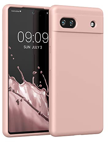 kwmobile Handyhülle für Google Pixel 6a Hülle, für Pixel 6a Case - Hülle Silikon - kabelloses Laden - Nude Lilac